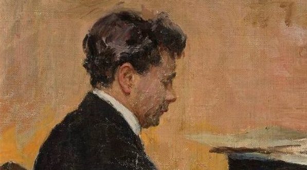  "Portret Józefa Hofmanna przy fortepianie" Jana Ciąglińskiego.  