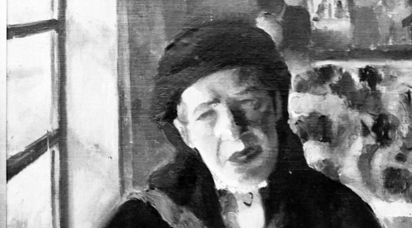  Obraz olejny Fryderyka Pautscha "Baba z dzieckiem".  