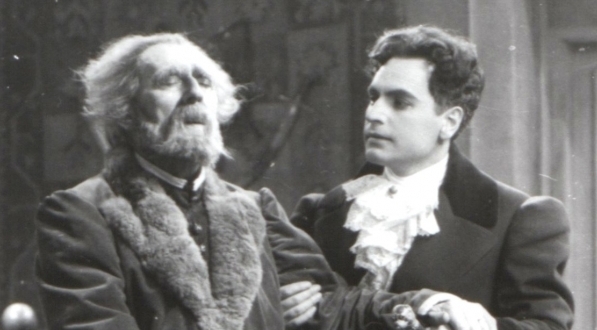  Ludwik Solski jako Horsztyński i Marian Wyrzykowski jako Szczęsny w "Horsztyńskim" Juliusza Słowackiego w reżyserii Aleksandra Zelwerowicza.  