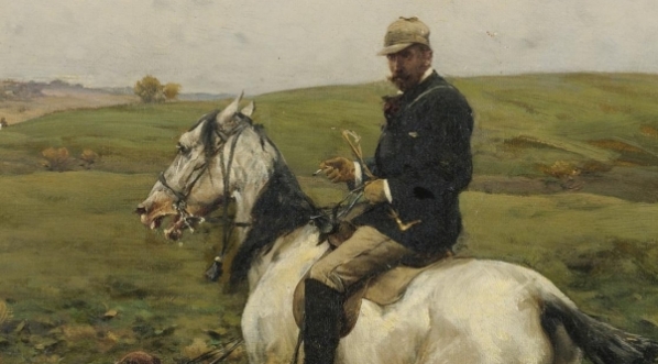  "Myśliwy z psami" Alfreda Wierusz-Kowalskiego.  