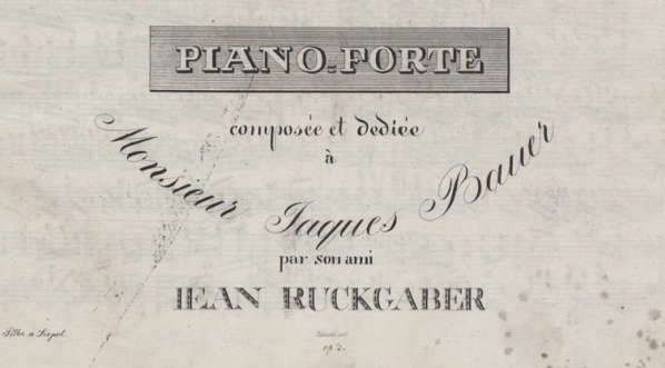  Jan Ruckgaber "Polonaise: pour le Piano-forte: op. 3" (strona tytułowa)  