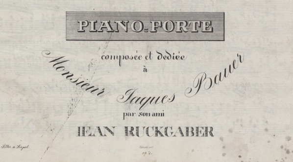  Jan Ruckgaber "Polonaise: pour le Piano-forte: op. 3" (strona tytułowa)  