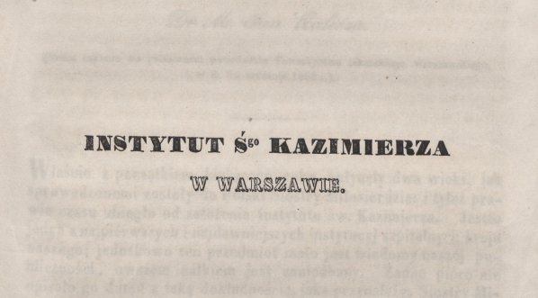  Jan Filip  Kulesza "Instytut ś-go Kazimierza w Warszawie" (strona tytułowa)  