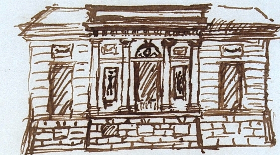  "Willa z portykiem, trzy wersje elewacji" Stanisława Kostki Potockiego.  