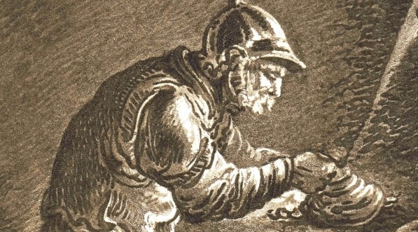  "Rycerz siedzący przy kaganku" Józefa Sierakowskiego.  