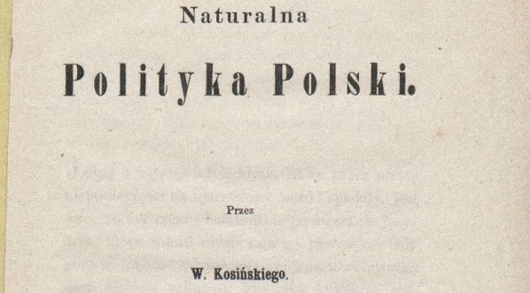  Władysław Euzebiusz Kosiński, "Naturalna polityka Polski" (strona tytułowa)  