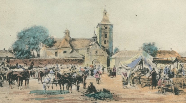  Tadeusz Rybkowski "Targ w Skałacie" (reprodukcja)  