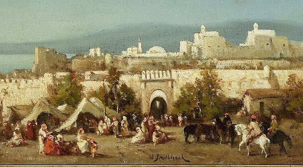  "Krajobraz południowy ze sztafażem"  Wacława Pawliszaka.  