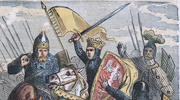  "Młodziutki Bolesław Krzywousty, potyka się mężnie obok wojewody Sieciecha."  