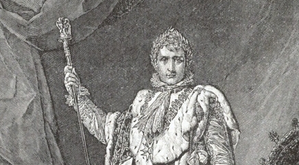  "Napoleon I. w stroju koronacyjnym (podług portretu Gerard`a)."  