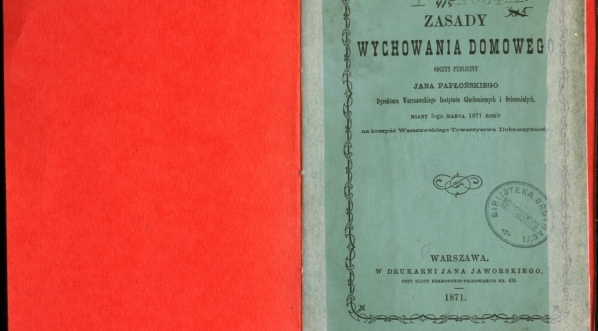  Jan Papłoński "Zasady i zakres wychowania domowego" (strona tytułowa)  