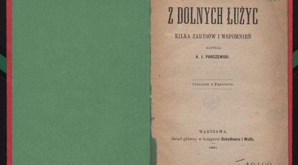  Alfons Parczewski "Z dolnych Łużyc: kilka zarysów i wspomnień" (strona tytułowa)  