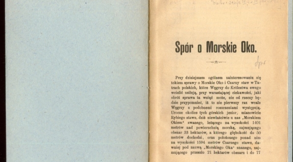  Żegota Pauli "Spór o Morskie Oko" (strona tytułowa)  
