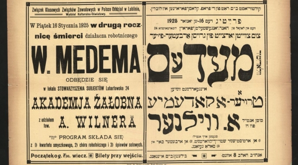  Afisz akademii ku czci Włodzimierza Medema  