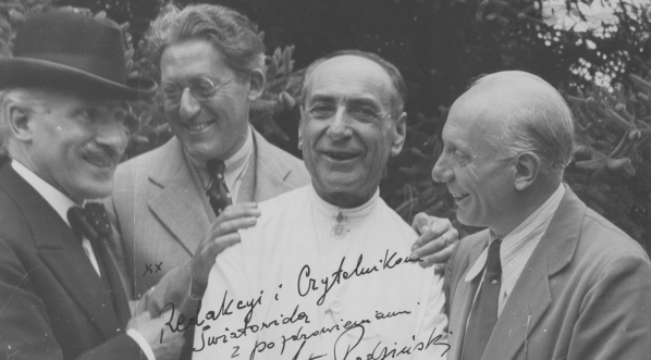  Artur Rodziński, Arturo Toscanini, Augusto Bernard Molinari i dr Rinaldi podczas pobytu we Włoszech. (1933 r.)  