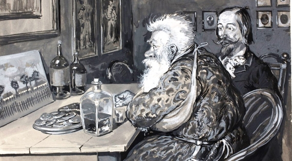  "Sprzedawanie obrazu" Józef Rapacki.  