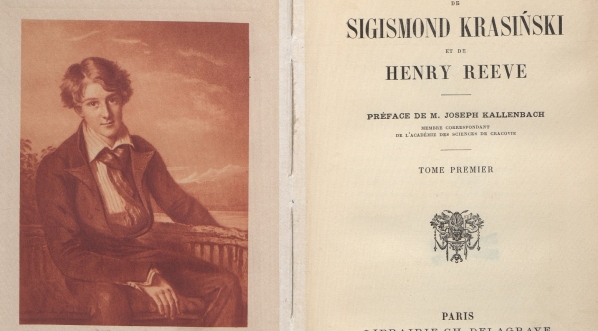  Tytułowe strony książki "Correspondance de Sigismond Krasiński et de Henry Reeve. T. 1".  