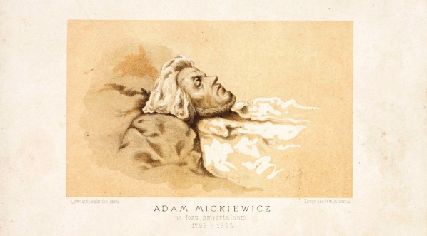  "Adam Mickiewicz na łożu śmiertelnem".  