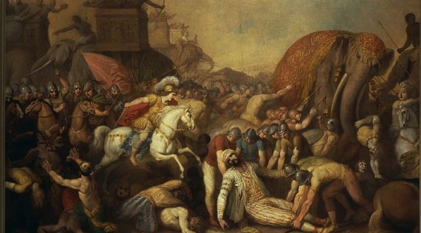  "Zwycięstwo Aleksandra Wielkiego nad Porosem, władcą Indii w 326 r." Franciszka Smugleiwcza.  