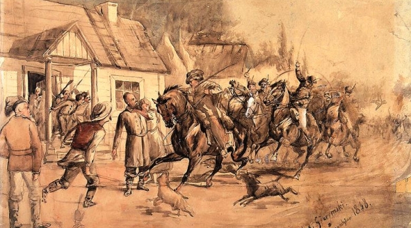  "Zajazd na Soplicowo, ilustracja do "Pana Tadeusza" Adama Mickiewicza" Maksymiliana Gierymskiego.  