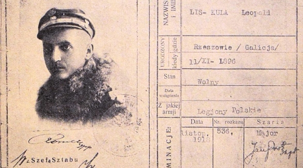  Legitymacja pułkownika Lisa-Kuli jako majora Wojsk Polskich.  
