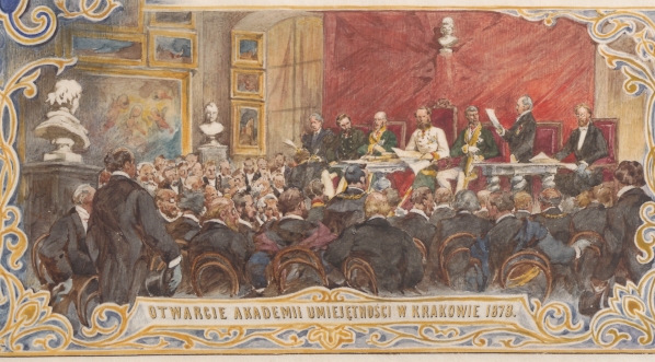  "Otwarcie Akademii Umiejętności w Krakowie 1873." Juliusza Kossaka.  