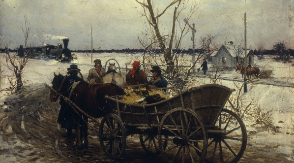  "Oczekiwanie na pociąg" Alfreda Wierusz-Kowalskiego.  