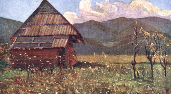  "Chałupa huculska w Jeremaczu" Stefana Sonnewenda.  