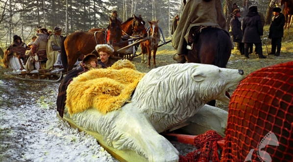  Małgorzata Braunek i Daniel Olbrychski w filmie Jerzego Hoffmana "Potop" z 1974 roku.  