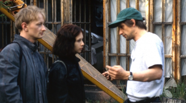  Na planie filmu Piotra Łazarkiewicza "Pora na czarownice" z 1993 roku.  
