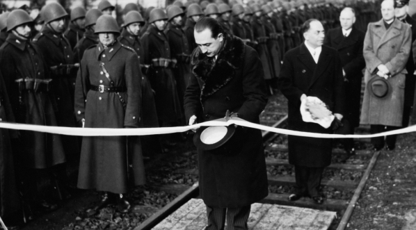  Otwarcie linii kolejowej Żory - Pszczyna w Żorach 29.11.1938 r.  