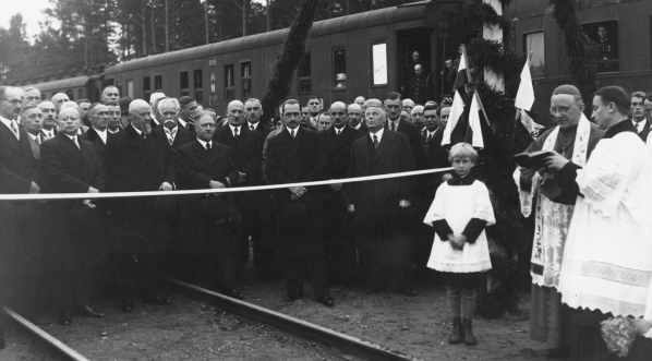  Otwarcie linii kolejowej Porzecze - Druskieniki 7.10.1934 r.  