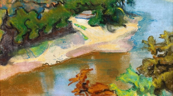  "Pejzaż z rzeką" Stanisława Wyspiańskiego.  