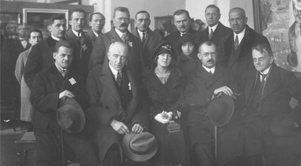  Otwarcie wystawy Towarzystwa Artystów Polskich "Sztuka" w Miejskiej Galerii Sztuki w Łodzi.  