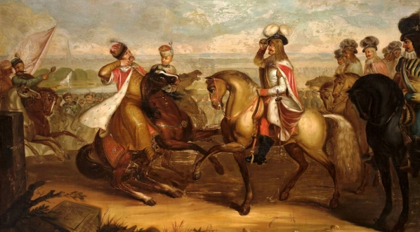  "Spotkanie króla Jana III Sobieskiego z cesarzem Leopoldem pod Wiedniem" Jana Krzysztofa Damela.  