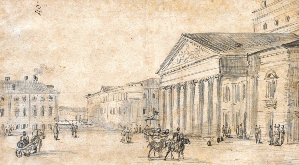  "Widok teatru petersburskiego" Aleksandra Orłowskiego.  