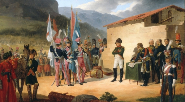  "Bitwa pod Tudelą - Wincenty Krasiński składa Napoleonowi zdobyte sztandary" Januarego Suchodolskiego.  