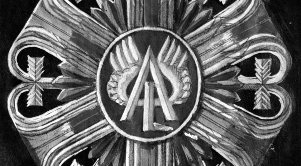  Odznaka Polskiej Akademii Literatury wykonana według projektu profesora Wojciecha Jastrzębowskiego.  