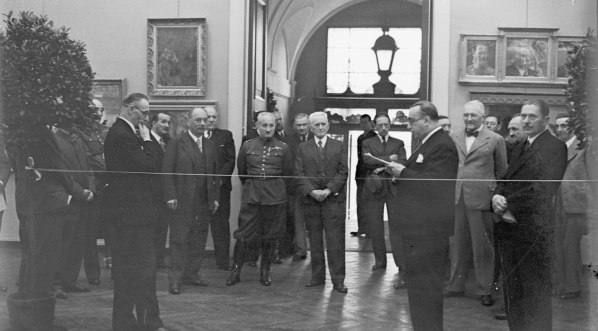  Otwarcie wystawy prac artysty malarza Jacka Malczewskiego w Pałacu Towarzystwa Przyjaciół Sztuk Pięknych w Krakowie, 08.07.1939 r.  