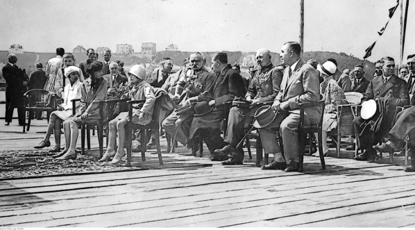  Wizyta marszałka Józefa Piłsudskiego w Gdyni 1.07.1928 r.  