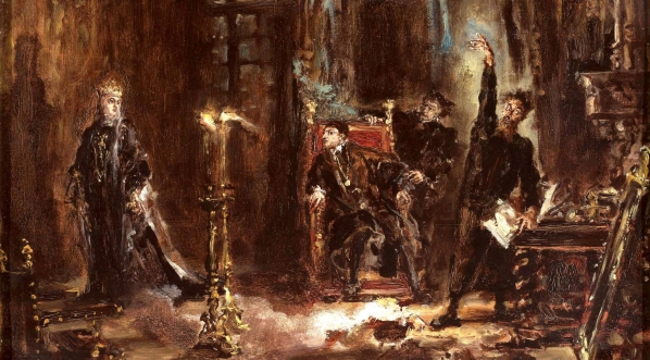  " Twardowski wywołujący ducha Barbary przed Zygmuntem Augustem" Jana Matejki.  