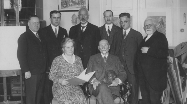  Obchody 80 rocznicy urodzin artysty malarza Leona Wyczółkowskiego w Poznaniu 11.04.1932 r.  