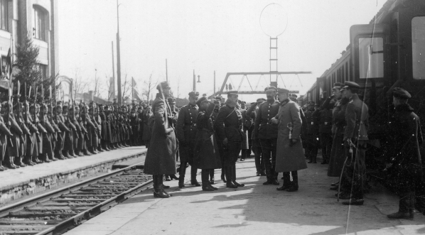  Wizyta Marszałka Józefa Piłsudskiego w Siedlcach, odbyta podczas podróży Piłsudskiego na wschód- do Brześcia, Siedlce 26.03.1919 r.  