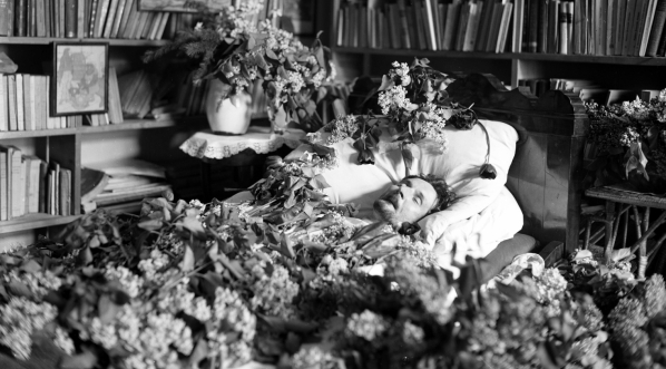  Władysław Orkan na łożu śmierci.  