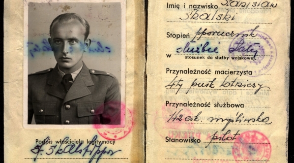  Legitymacja wojskowa Stanisława Skalskiego.  