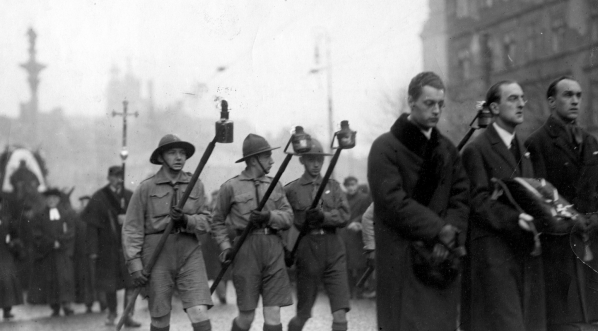  Pogrzeb Stefana Żeromskiego, Warszawa, listopad 1925 roku.  