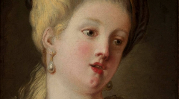  "Portret Leszczyńskiej jako młodej dziewczyny" Huberta Drouaisa.  