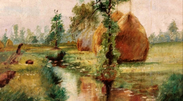  "Stogi nad strumieniem" Władysława Podkowińskiego.  