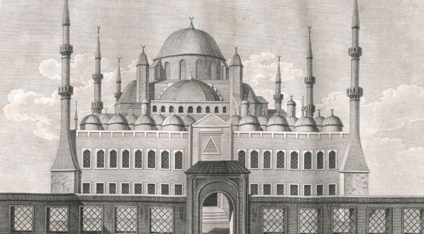  "Meczet Sułtana Achmeta.  Szkicował L. Fuhrman.  Sztychował Hammer w Dreźnie."  