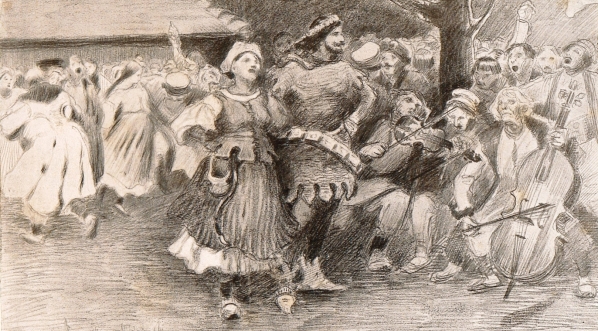  Ilustracja z książki Kazimierza Przerwy Tetmajera "Zawisza Czarny : fantazya dramatyczna : akty 4. Cz. 1"  